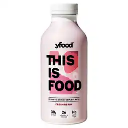 Tesco yfood Ready-to-Drink Complete Meal - Fresh Berry 500ml offer