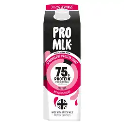 Tesco Pro Mlk Protein Shake Strawberry 1L offer