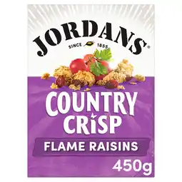 Tesco Jordans Country Crisp Flame Raisins Cereal 450g offer