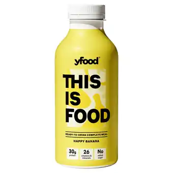 Tesco yfood Ready to Drink Complete Meal Happy Banana 500ml offer