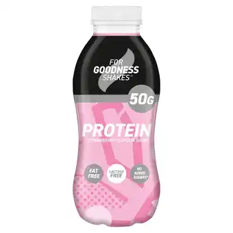 Tesco For Goodness Shakes Protein Strawberry Shake 471ml offer