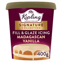 Tesco Mr Kipling Signature Madagascan Vanilla Fill & Glaze Icing 400g offer