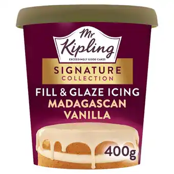 Tesco Mr Kipling Signature Madagascan Vanilla Fill & Glaze Icing 400g offer
