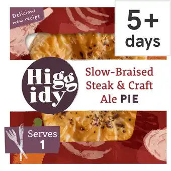 Tesco Higgidy Slow-Braised Steak & Craft Ale Pie 200g offer