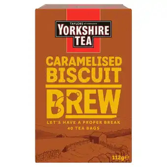 Tesco Yorkshire Tea Caramelised Biscuit Brew 40 Tea Bags 112g offer
