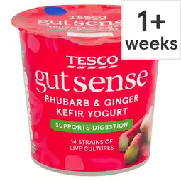 Tesco Tesco Gut Sense Rhubarb & Ginger Kefir Yogurt 350g offer