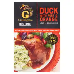 Tesco Gressingham Bistro Style Duck Legs with Port & Orange Sauce 530g offer