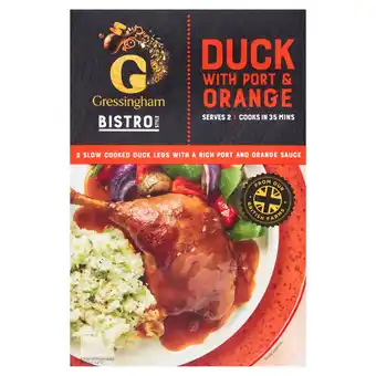 Tesco Gressingham Bistro Style Duck Legs with Port & Orange Sauce 530g offer