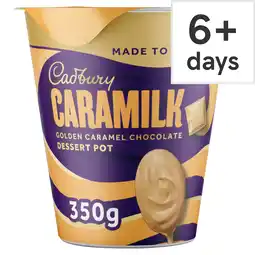 Tesco Cadbury Caramilk Golden Caramel Chocolate Dessert Pot 350g offer