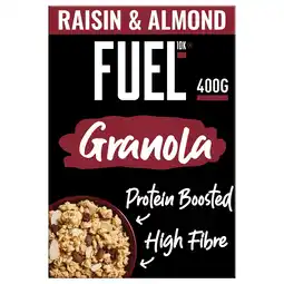 Tesco FUEL10K Raisin & Almond Protein Granola Breakfast Cereal 400g offer