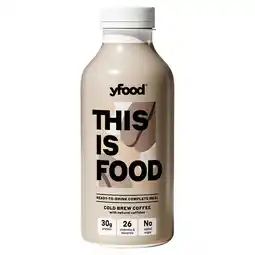 Tesco yfood Ready to Drink Complete Meal Cold Brew Coffee 500ml offer
