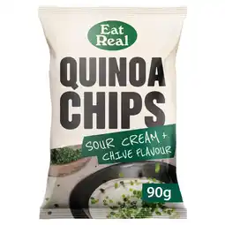 Tesco Eat Real Quinoa Chips - Sour Cream & Chive 90g offer