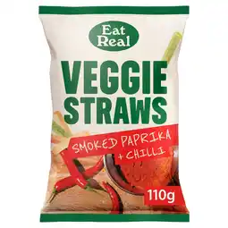 Tesco Eat Real Veggie Straws - Smoked Paprika & Chilli 110g offer