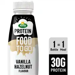 Tesco Arla Protein Food To Go Meal Drink Vanilla Hazelnut 500ml offer