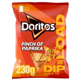 Asda Doritos Dip or Load Paprika Tortilla Chips Sharing Crisps 230g offer
