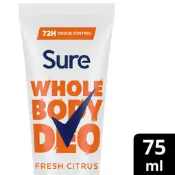 Asda Sure Whole Body Deodorant Fresh Citrus 75 ml offer