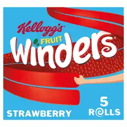 Tesco Kellogg's Fruit Winders Strawberry Snack Rolls 5x17g offer