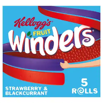 Tesco Kellogg's Fruit Winders Doubles Strawberry & Blackcurrant 5X17g offer
