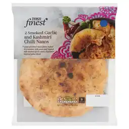 Tesco Tesco Finest Smoked Garlic and Kashmiri Chilli 2 Naan Breads offer