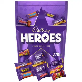 Tesco CADBURY HEROES POUCH 270G offer