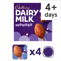 Tesco Cadbury Dairy Milk Mousse 4x45g offer