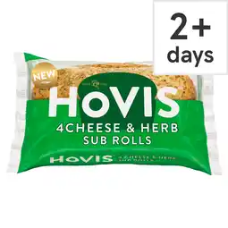 Tesco Hovis Cheese & Herb Sub Rolls 4 Pack offer