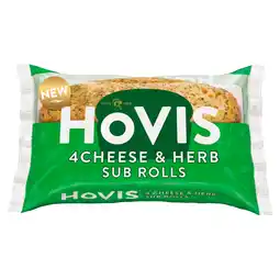 Tesco Hovis Cheese & Herb Sub Rolls 4 Pack offer
