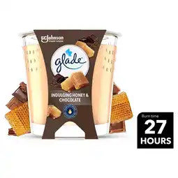 Tesco Glade Scented Candle Indulging Honey & Chocolate 112g offer