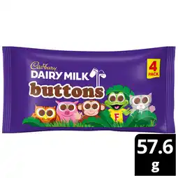Iceland Cadbury Dairy Milk Buttons 4 Pack Multipack 57.6g offer