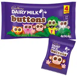 Iceland Cadbury Dairy Milk Buttons 4 Pack Multipack 57.6g offer