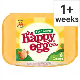 Tesco Happy Egg Free Range Eggs Large 6 Pack offer