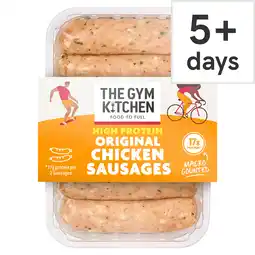 Tesco The Gym Kitchen Original Chicken Sausages 340g offer