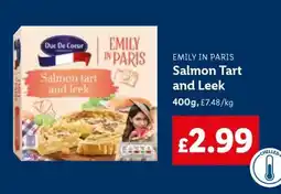 Lidl Emily in Paris Salmon Tart and Leek offer