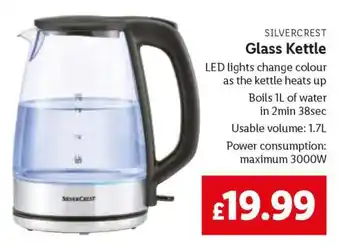 Lidl SILVERCREST Glass Kettle offer