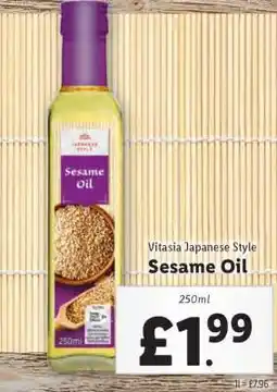 Lidl Vitasia Japanese Style Sesame Oil offer