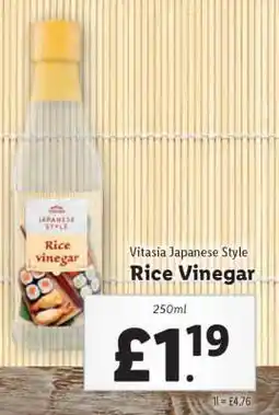 Lidl Vitasia Japanese Style Rice Vinegar offer