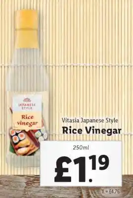 Lidl Vitasia Japanese Style Rice Vinegar offer