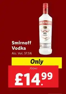 Lidl Smirnoff Vodka offer