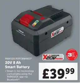 Lidl PARKSIDE PERFORMANCE 20V 8 Ah Smart Battery offer