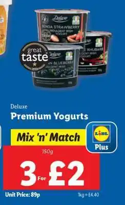 Lidl Deluxe Premium Yogurts offer