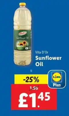 Lidl Vita D'Or Sunflower Oil offer