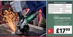 Lidl PARKSIDE 750W Angle Grinder offer
