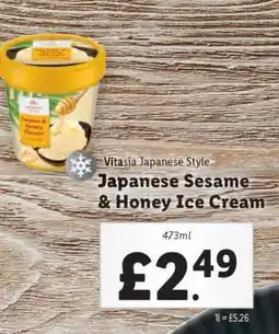 Lidl Vitasia Japanese Style Japanese Sesame & Honey Ice Cream offer