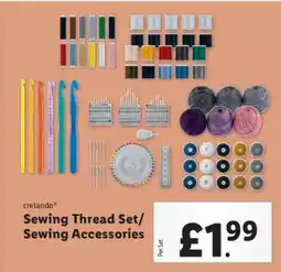 Lidl crelando Sewing Thread Set/Sewing Accessories offer