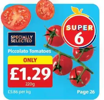 Aldi Piccolato Tomatoes offer