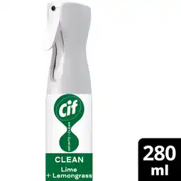 Asda Cif Infinite Clean All in One Cleaner Spray Lime & Lemongrass 280 ml offer