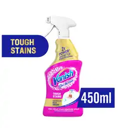 Asda Vanish Oxi Action Gold Fabric Stain Remover Pre-Wash Spray 450ml offer