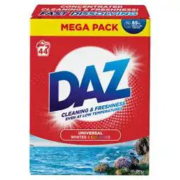 Asda Daz Washing Powder 2.2 kg 44 Washes, Whites & Colours offer