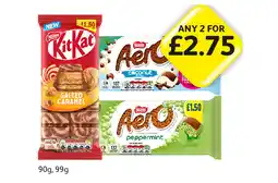 Londis KitKat Salted Caramel, Aero Coconut, Peppermint offer