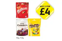 Londis Maltesers, Galaxy Counters, Peanut M&M's offer